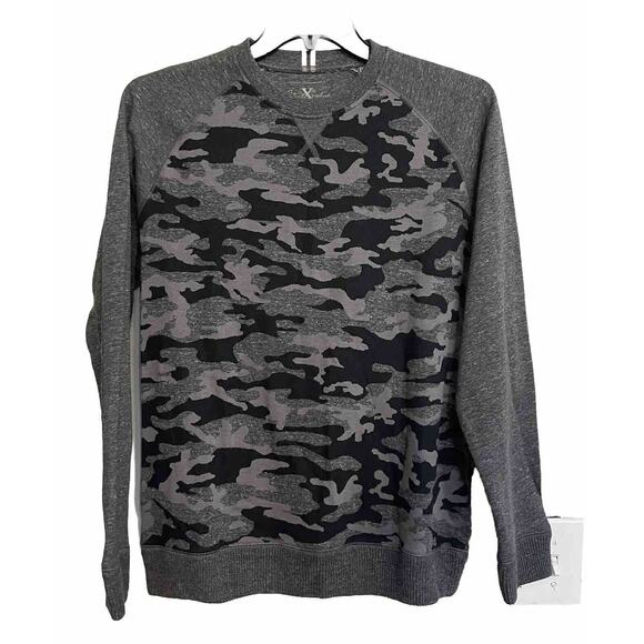 Robert Graham Sweater Camo Elbow Patches Crew Neck‎ Men’s Medium - Picture 1 of 9